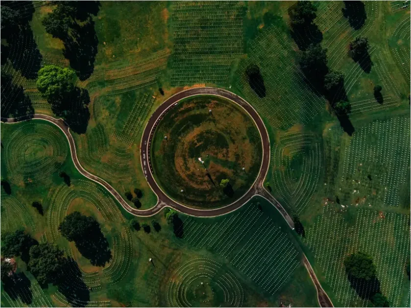 Detail Sacred Site Aerial View Landscape Number 8