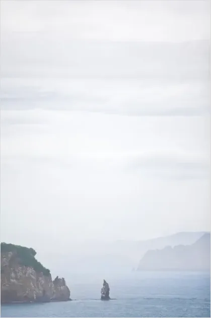 Sea Stack Coastline Mist Photo C04b