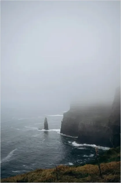 Detail Sea Stack Coastline Mist Photo Number 3