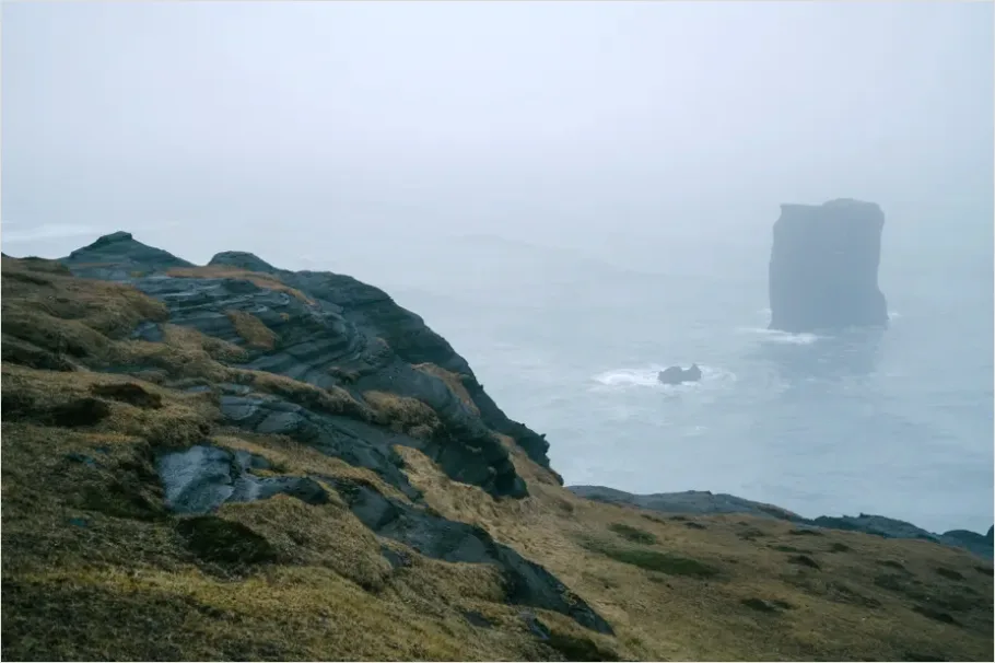 Detail Sea Stack Coastline Mist Photo Number 5