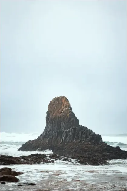 Detail Sea Stack Coastline Mist Photo Number 8