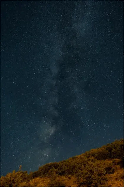 Detail Starry Night Landscape Long Exposure Number 2