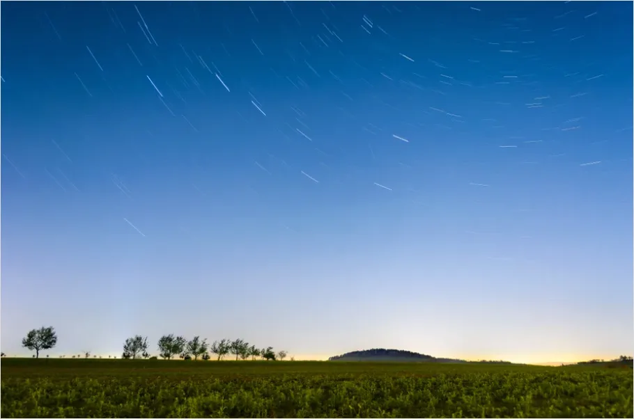 Detail Starry Night Landscape Long Exposure Number 4