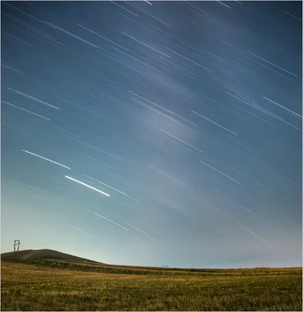 Detail Starry Night Landscape Long Exposure Number 8