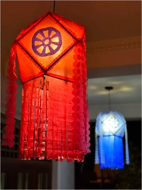 Detail Vesak Lanterns Buddhist Festival Night Number 8