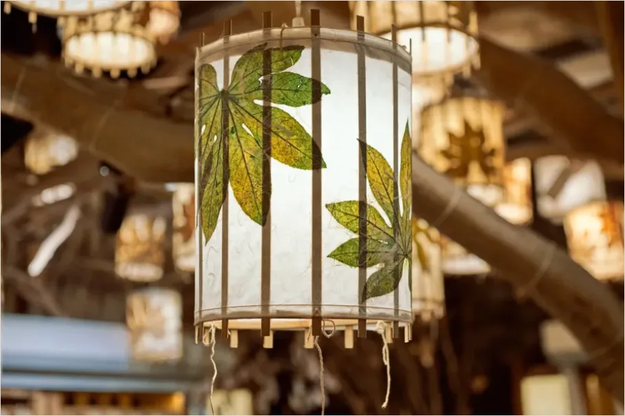 Detail Vintage Japanese Paper Lamp Shades Number 6