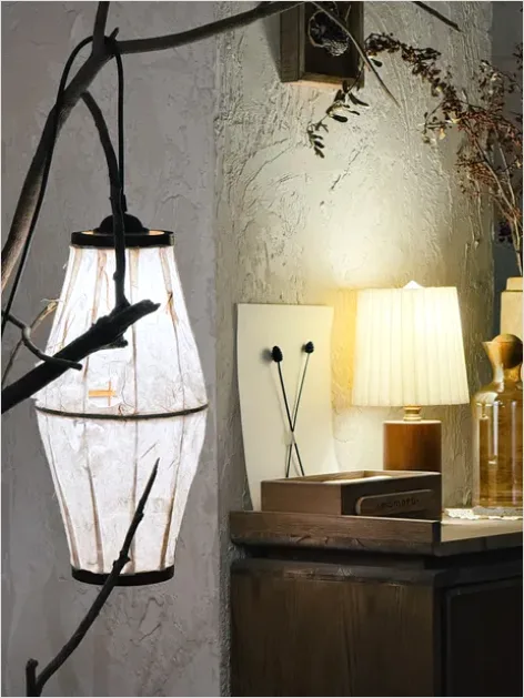 Detail Vintage Japanese Paper Lamp Shades Number 7