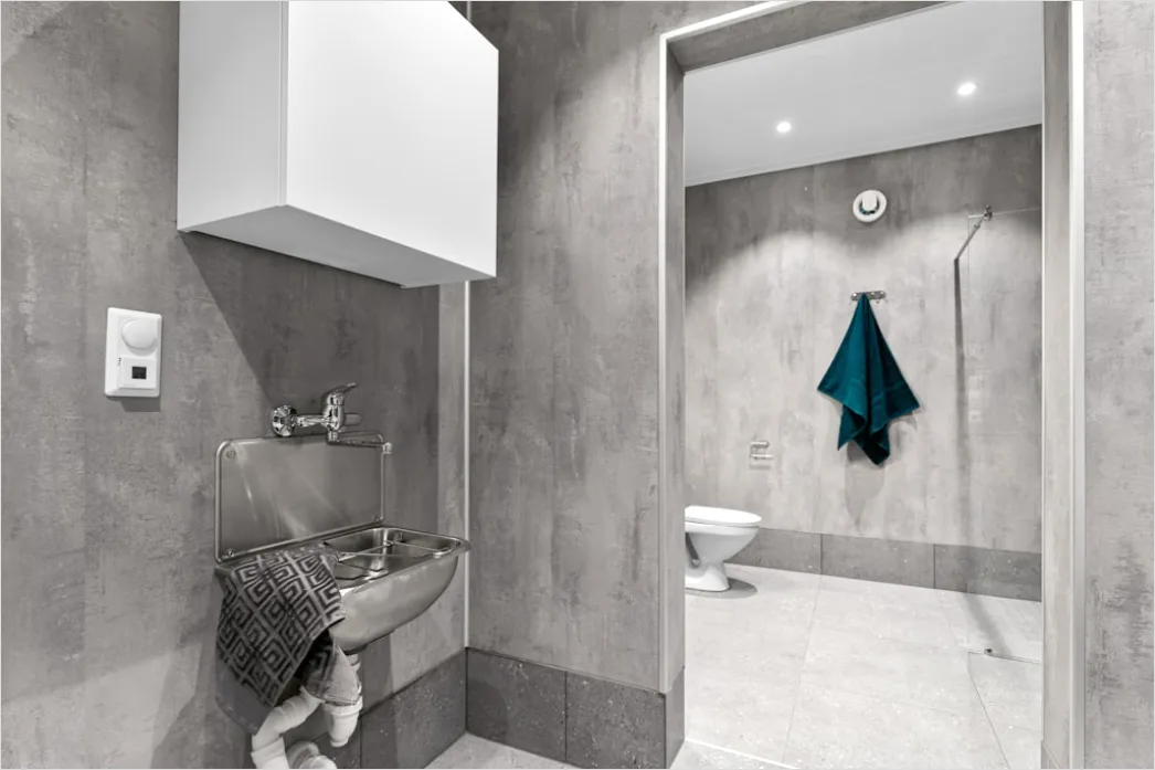 Badezimmer Fliesen In Betonoptik Modern Foto F7e9