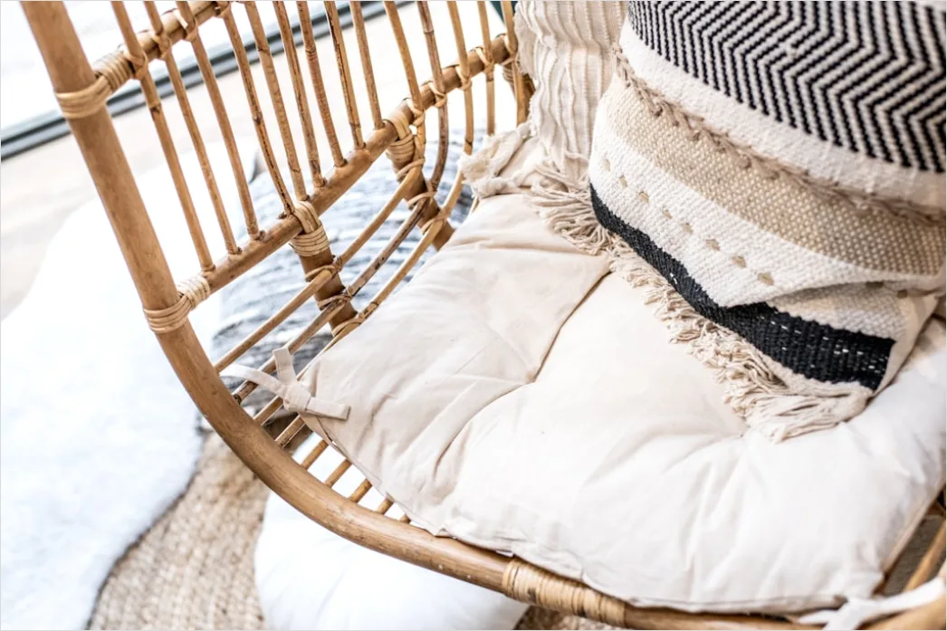 Balkon Boho Stil Rattan Foto 393b