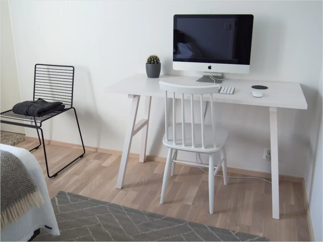 Home Office Skandinavisch Holz Weiss Foto 3f3b
