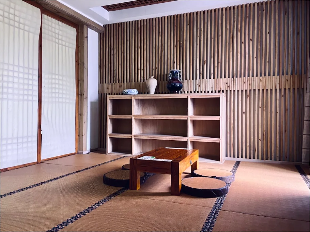 Detail Japandi Interieur Wohnzimmer Holz Beige Foto Number 6