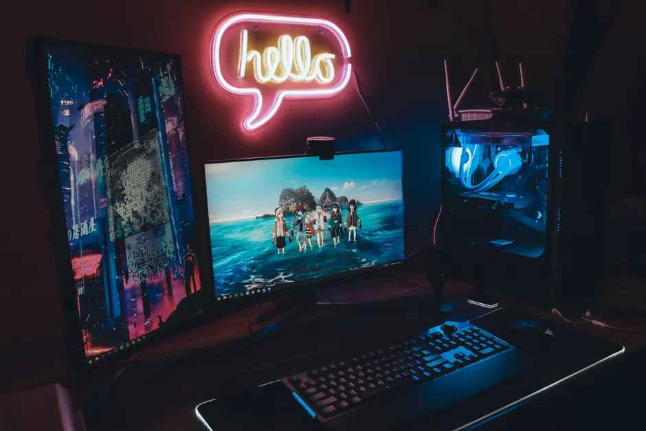 Detail Jugendzimmer Gaming Setup Led Licht Foto Number 4