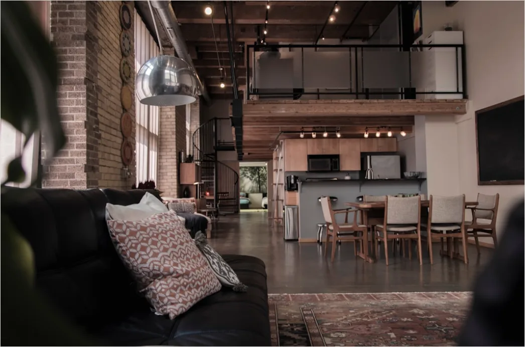Loft Wohnung Offen Industrial Einrichtung Foto 7706