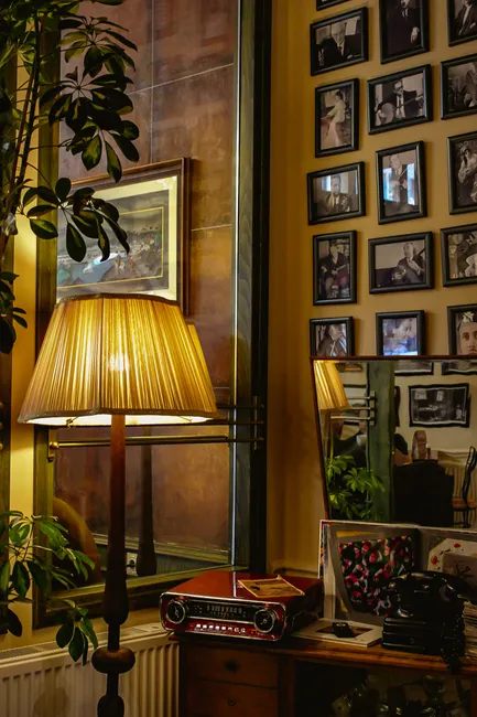 Pflanzenecke Im Wohnzimmer Mit Lampe Foto 967a