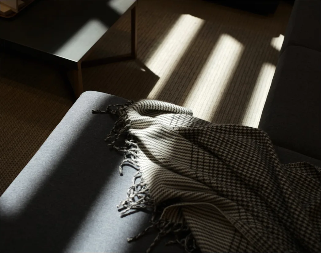 Detail Plaid Decke über Sofa ästhetisch Foto Number 9