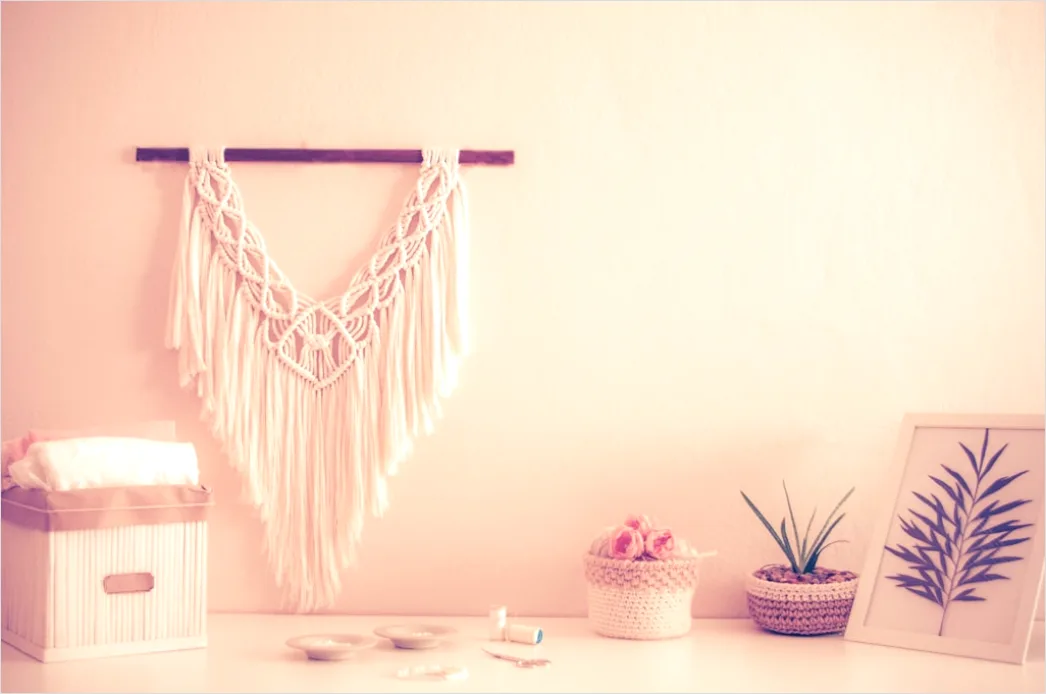 Detail Schlafzimmer Boho Stil Makramee Und Rattan Foto Number 6