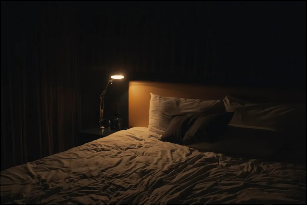 Schlafzimmer Mit Blackout Vorhaengen Dunkel Foto 5029