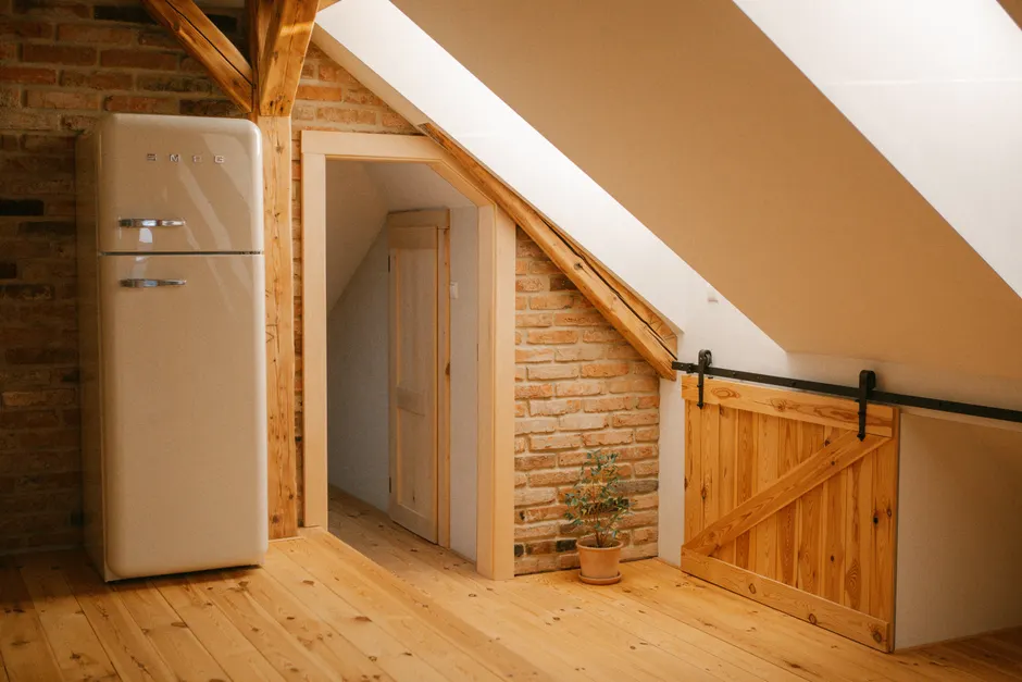 Schlafzimmer Skandi Stil Holzbett Und Leinen Foto Db34