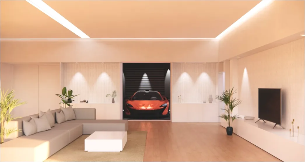 Detail Smart Home Beleuchtung Per App Wohnzimmer Foto Number 11