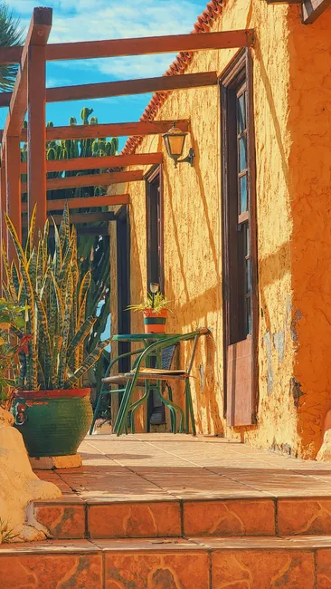 Detail Terrasse Mit Pergola Und Schatten Foto Number 13