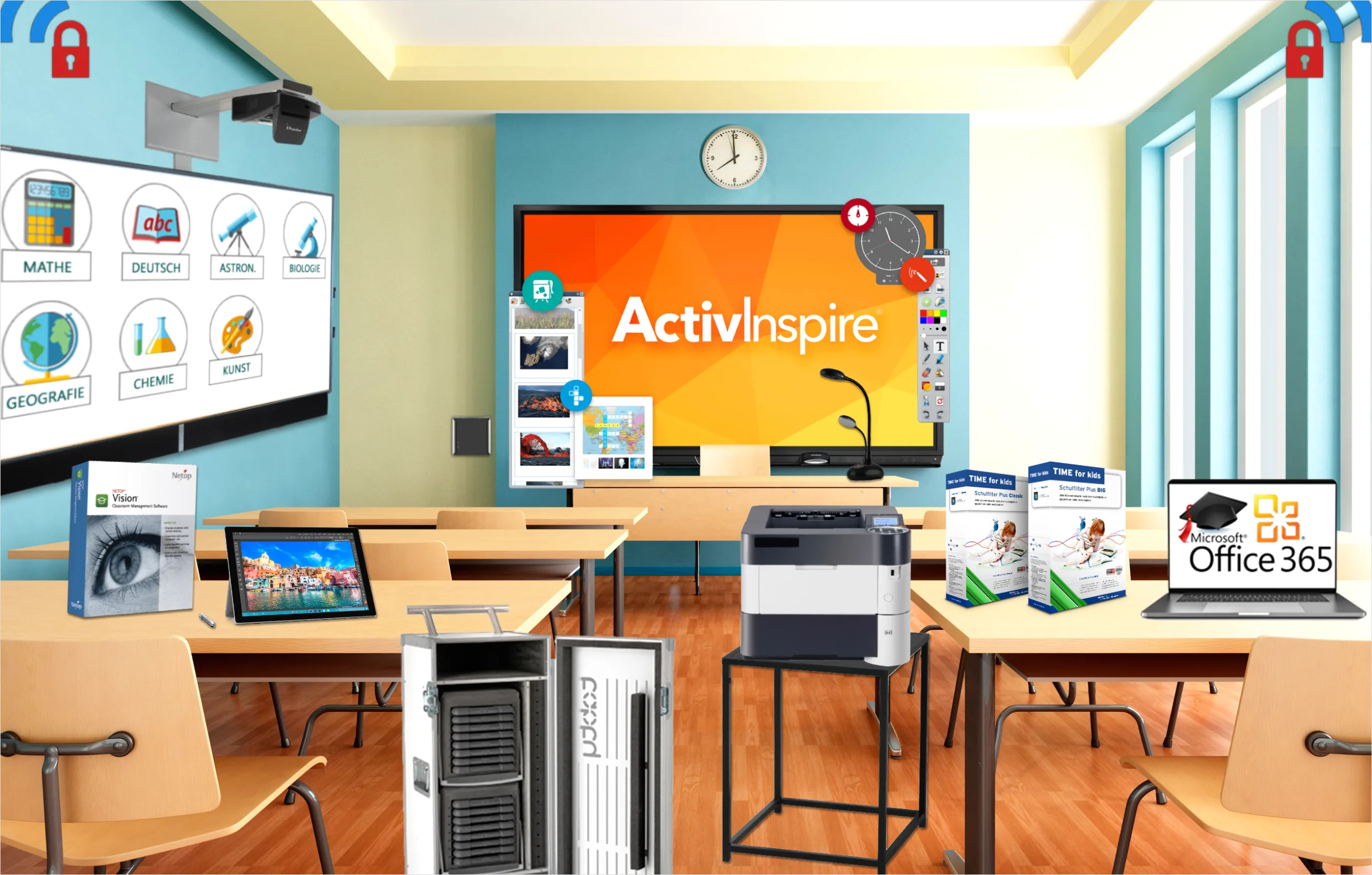 Virtuelles Klassenzimmer Videochat Auf Monitor Foto A33f