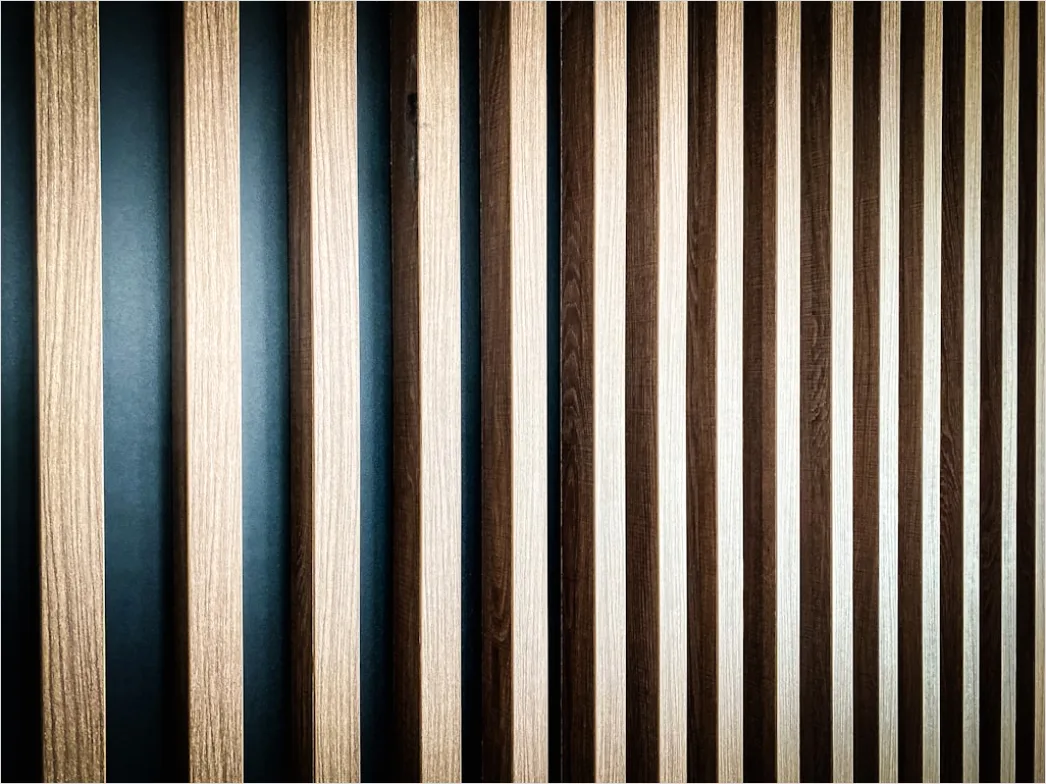 Detail Wandpaneele Holz Lamellen Modern Foto Number 8