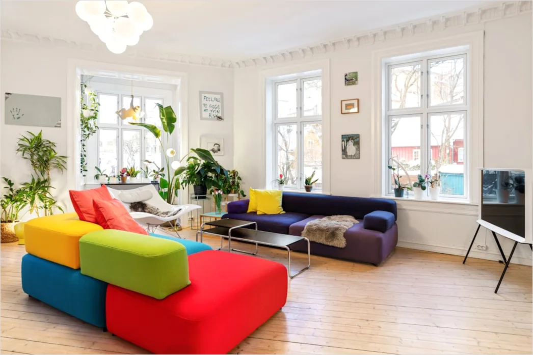 Detail Wohnzimmer Mit Modulsofa Flexible Anordnung Foto Number 4