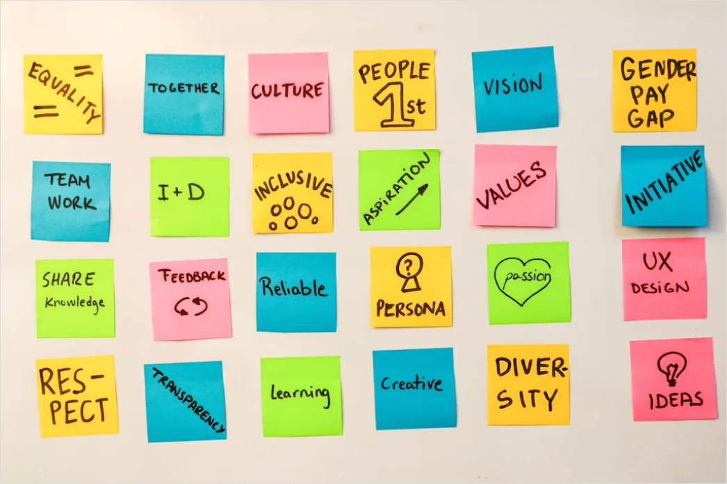 Detail Agiles Training Sticky Notes Am Whiteboard Foto Number 13