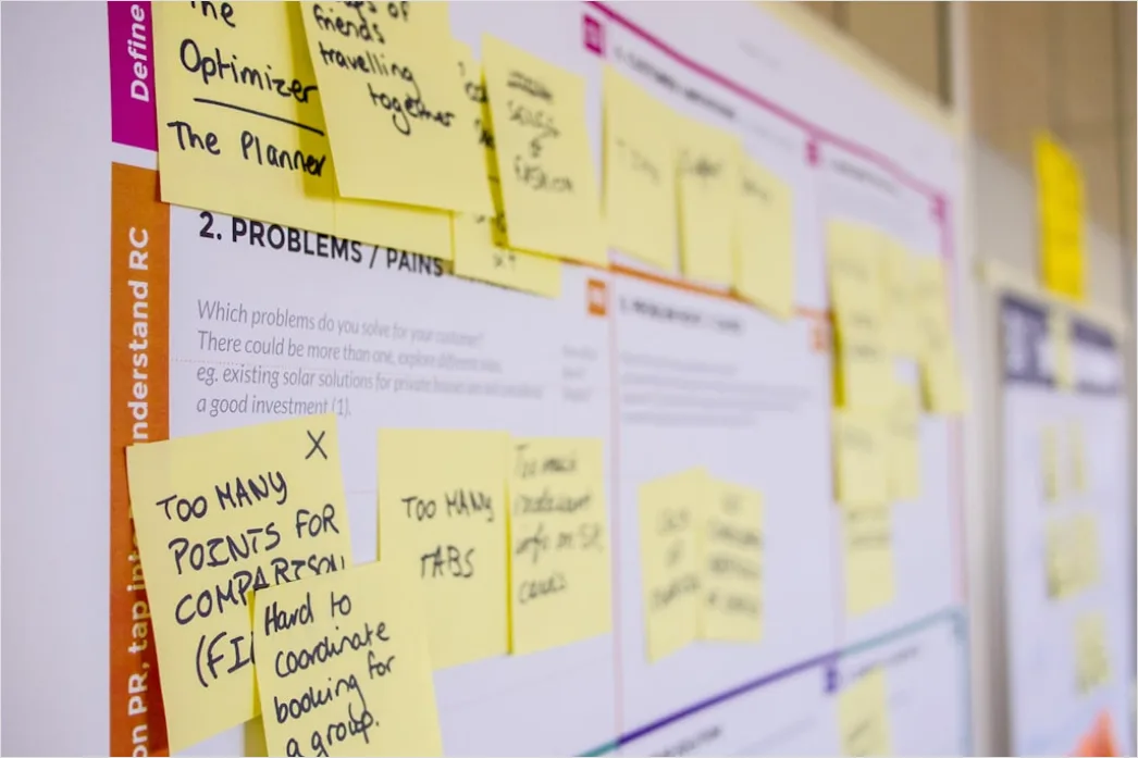 Detail Agiles Training Sticky Notes Am Whiteboard Foto Number 5