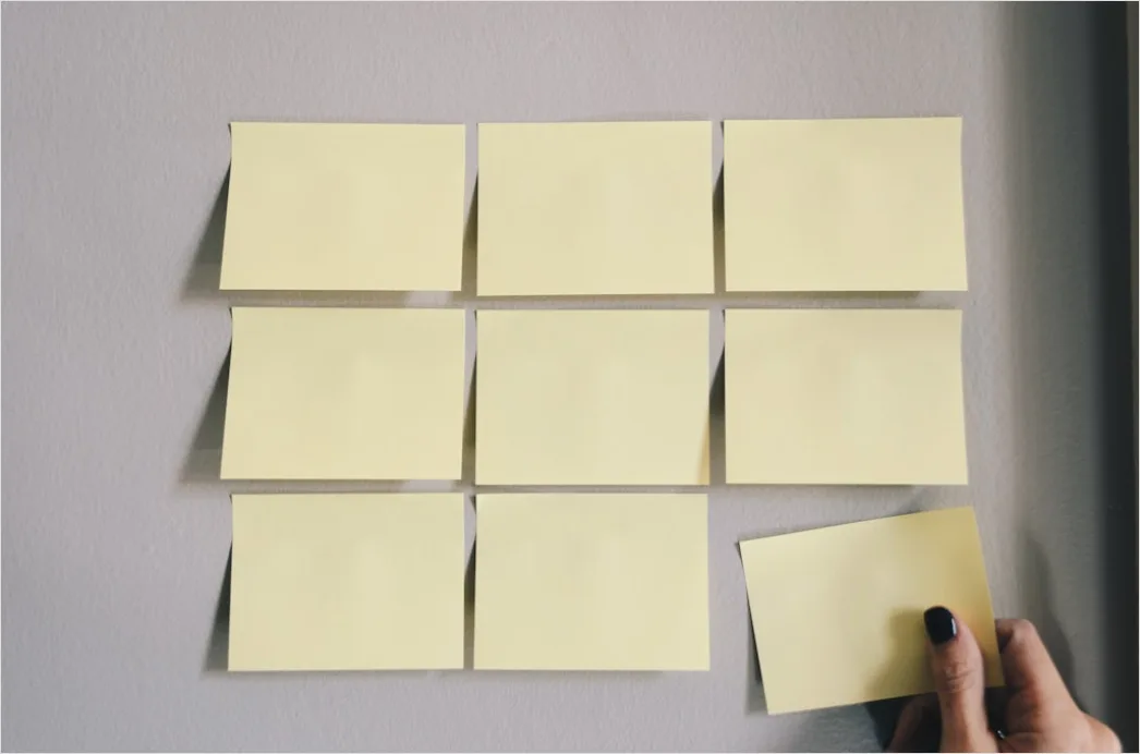 Detail Agiles Training Sticky Notes Am Whiteboard Foto Number 8