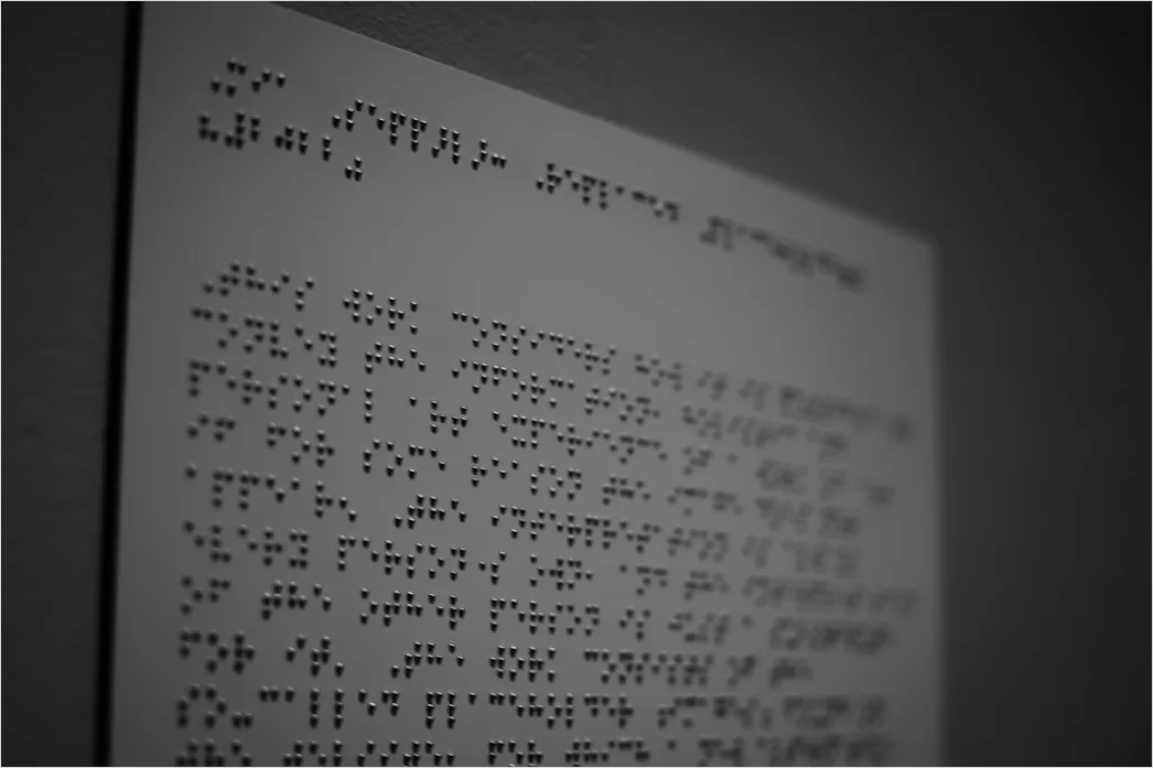 Braille Schrift Auf Papier Nahaufnahme Foto 3e23