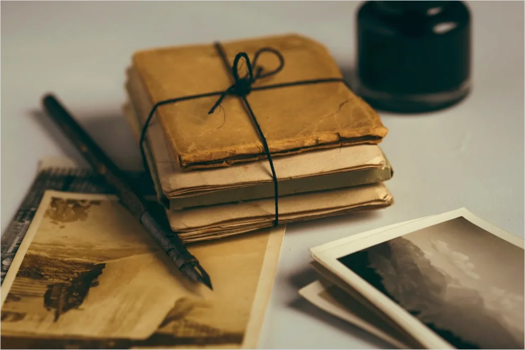 Historische Forschung Mit Alten Dokumenten Foto