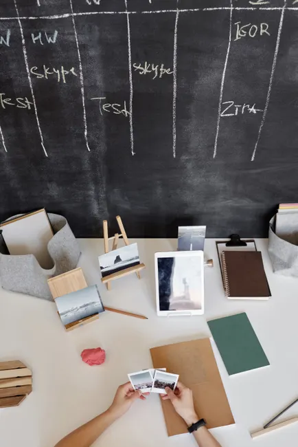 Lernzettel Und Notizen Auf Schreibtisch Flat Lay Foto 6e1b