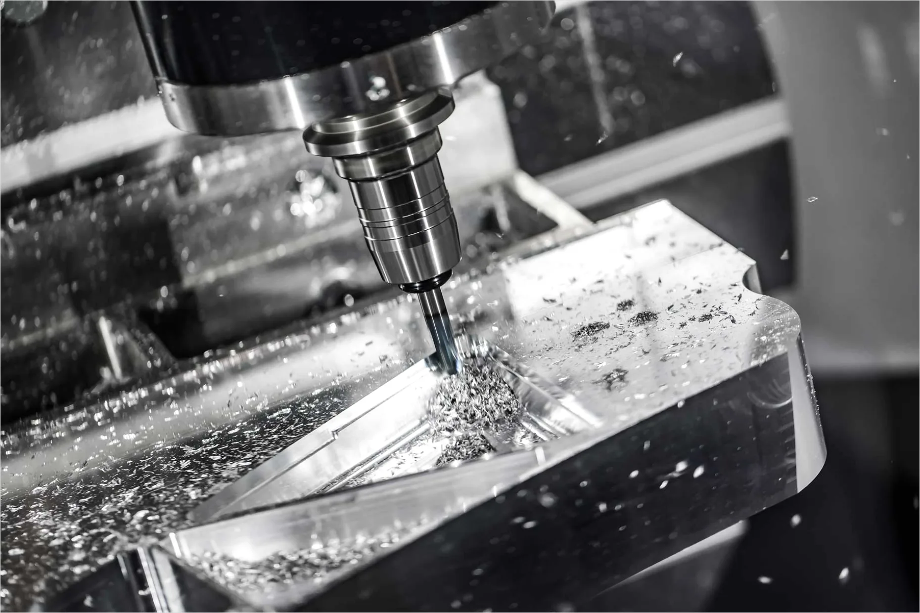Maschinenbau Werkstatt Mit Cnc Maschinen Foto 0842