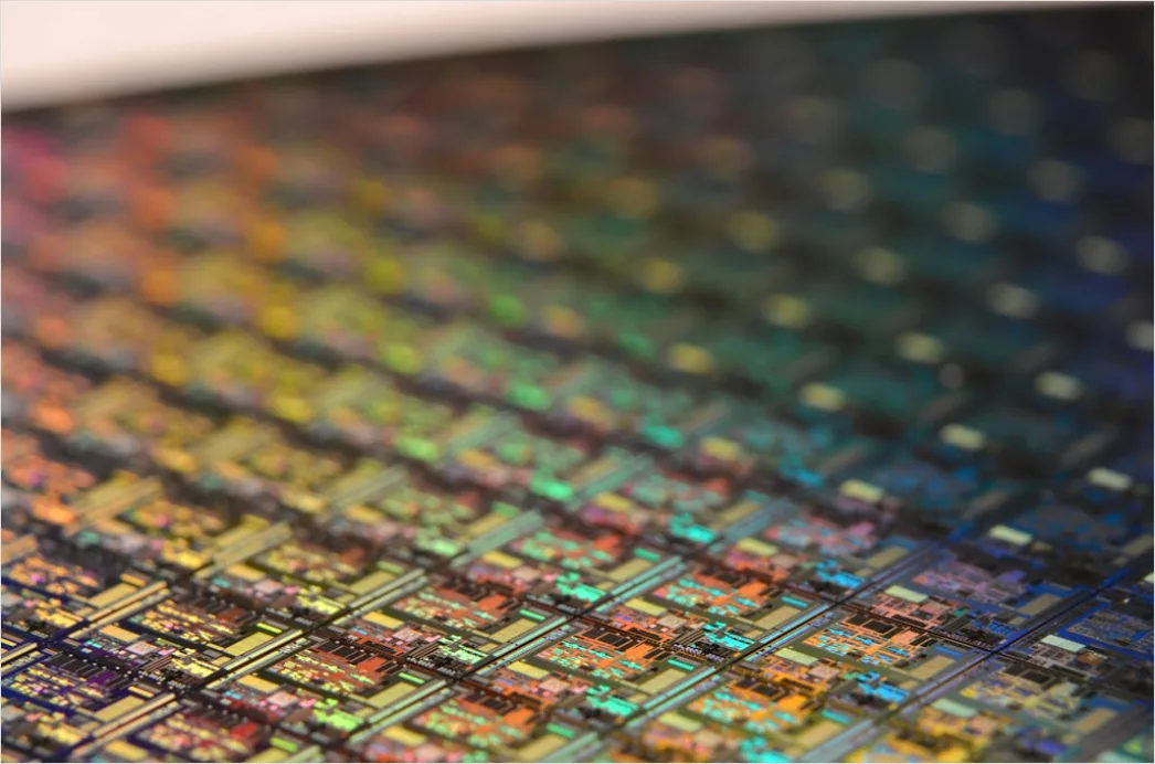 Mikrochip Unter Mikroskop Nahaufnahme Foto