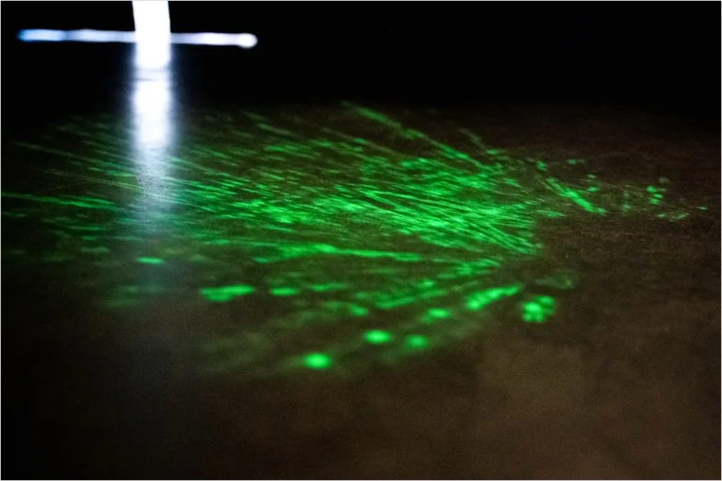 Physik Experiment Mit Laserstrahl Foto