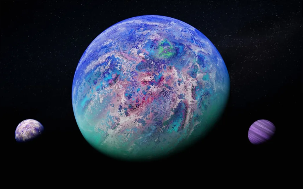 Planetensystem Wissenschaftliche Illustration Foto