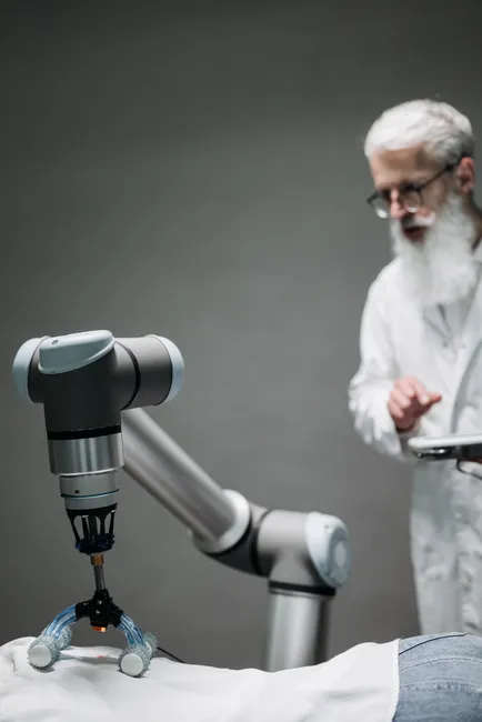 Roboterarm Im Modernen Forschungslabor Foto