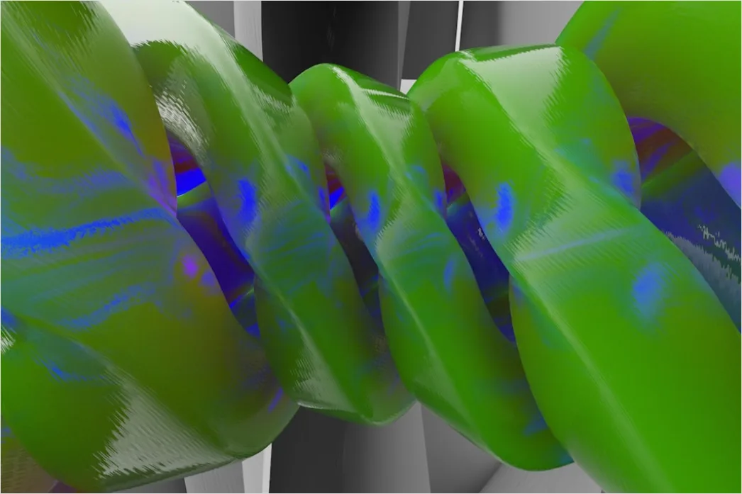 Wissenschaftler Untersucht Dna Helix Modell Foto 9e34
