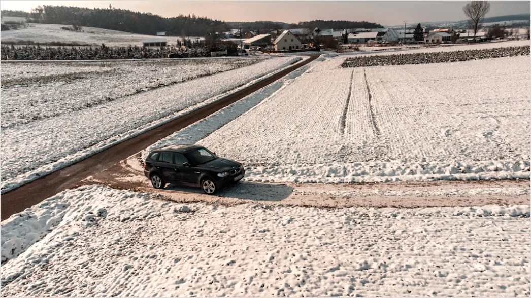 Detail Auto Mit Schneeketten Im Winter Bild Number 18