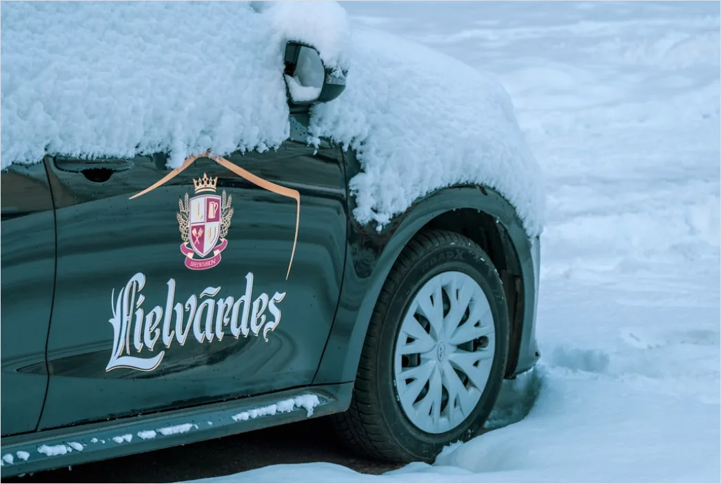 Detail Auto Mit Schneeketten Im Winter Bild Number 19