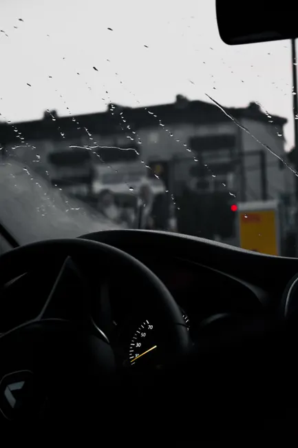 Autofahren Bei Regen Aus Fahrerperspektive Foto 297f