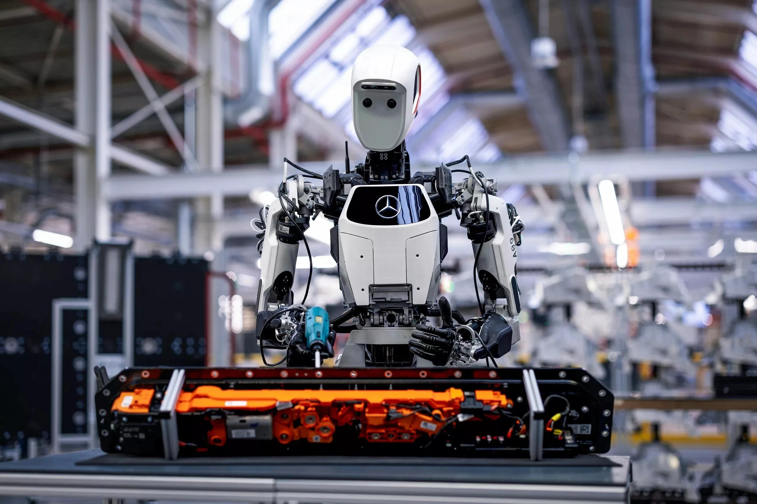 Automobilindustrie Mit Roboterarmen Foto