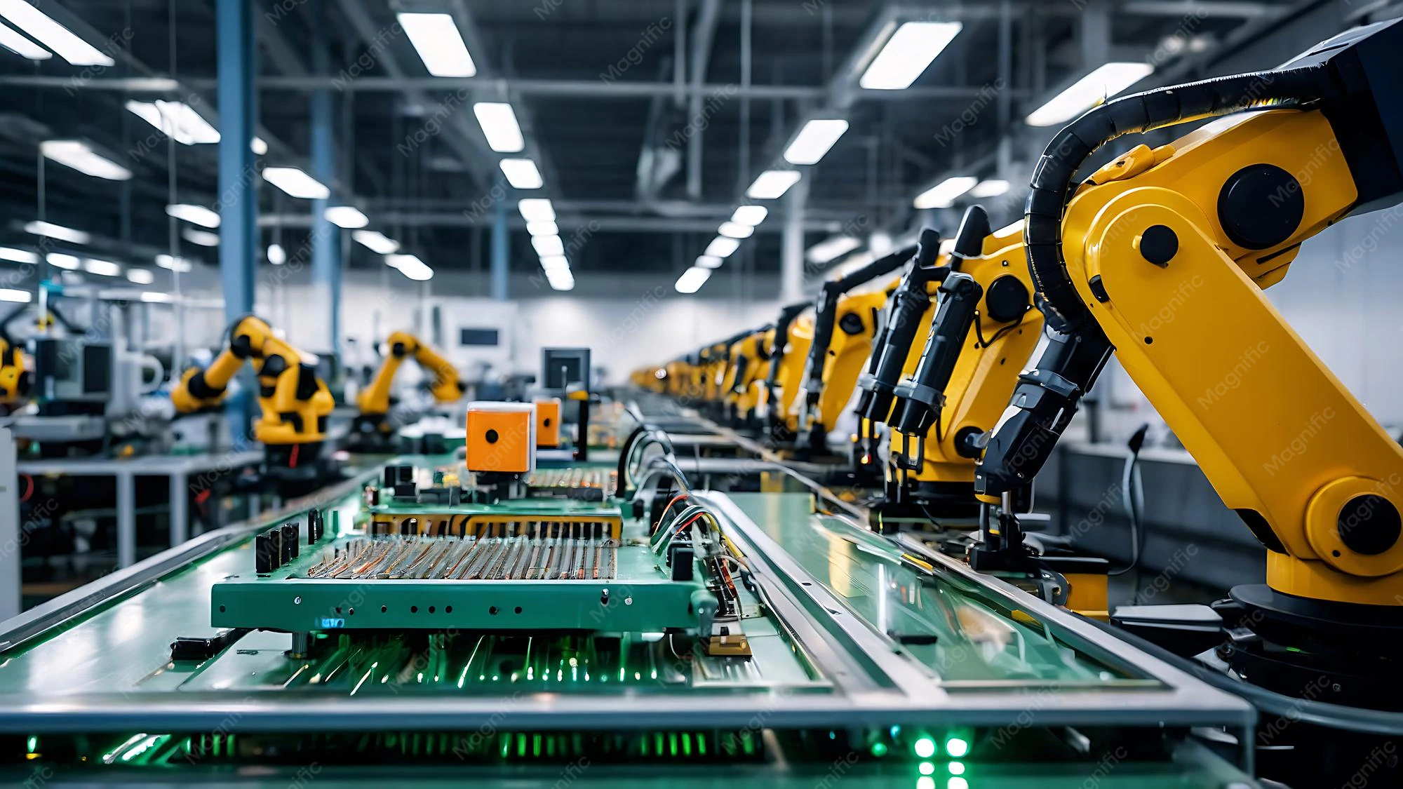 Elektronikfertigung In Moderner Fabrik Foto F92b