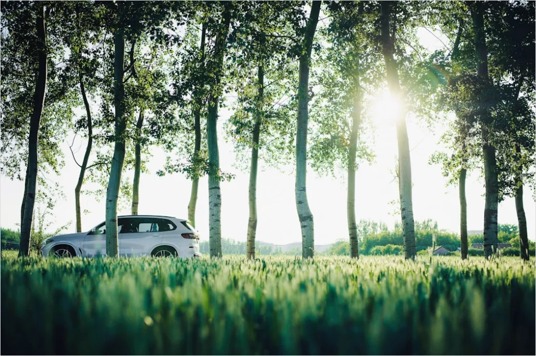 Gruene Mobilitaet Mit Modernem Auto Foto 15ab