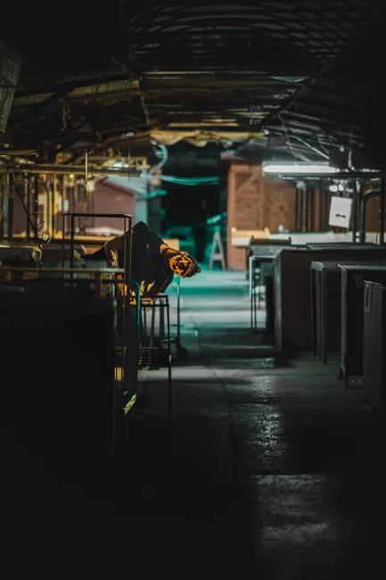 Industrielle Arbeitsumgebung In Werkhalle Foto 4018
