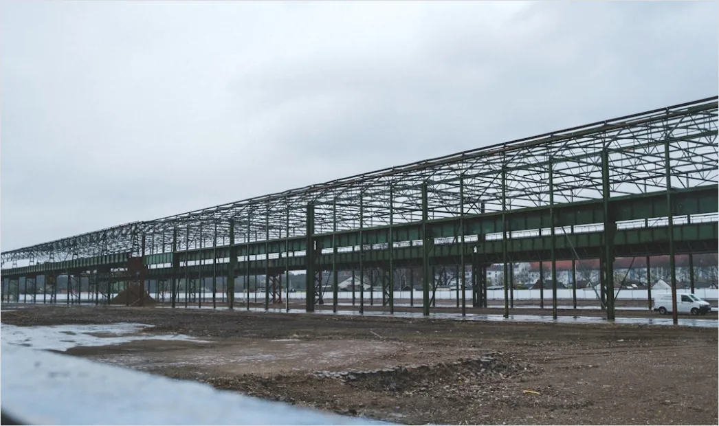 Lagerhalle Mit Verpackten Produkten Foto