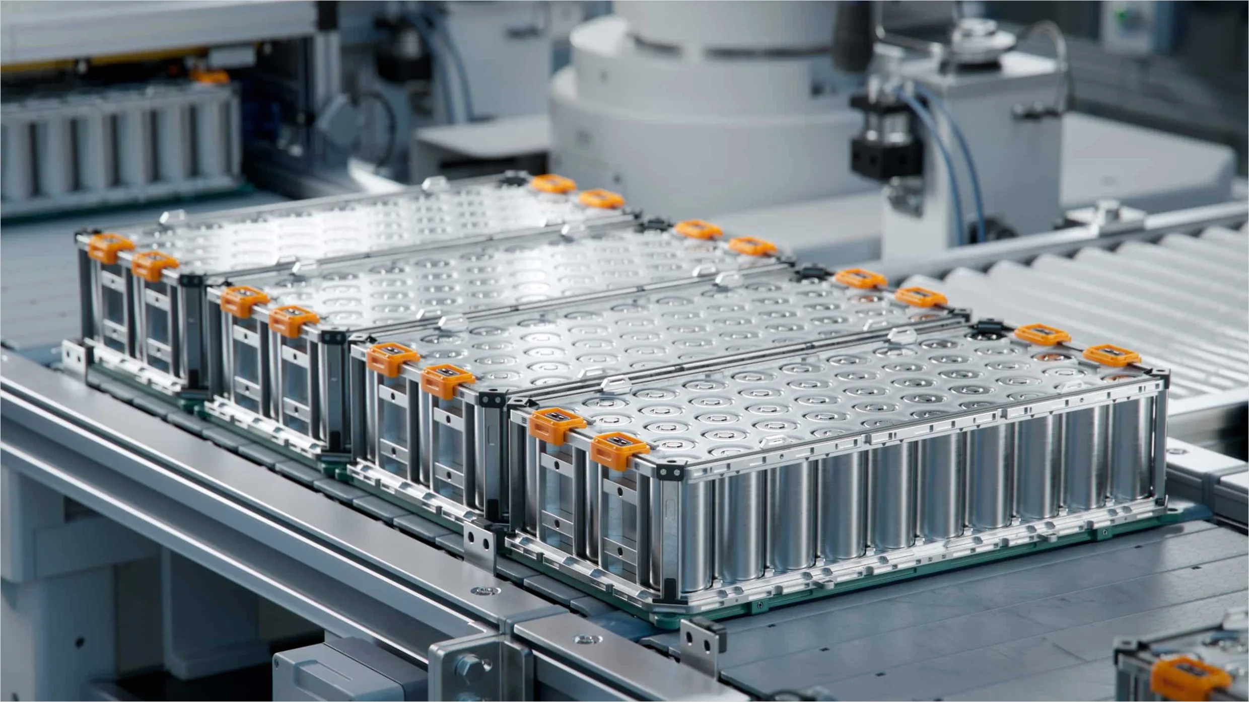 Produktion Von Batteriezellen Foto