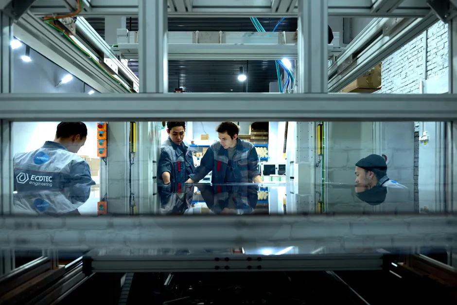 Produktion Von Solarpanelen In Fabrik Foto Ea5b
