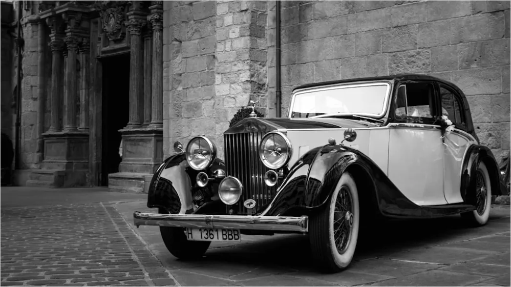 Retro Auto Auf Kopfsteinpflaster Foto F6bb